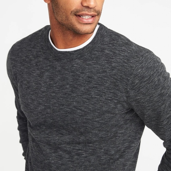 Old Navy Heathered Crew-Neck Sweater for Men - Picture 4 of 5